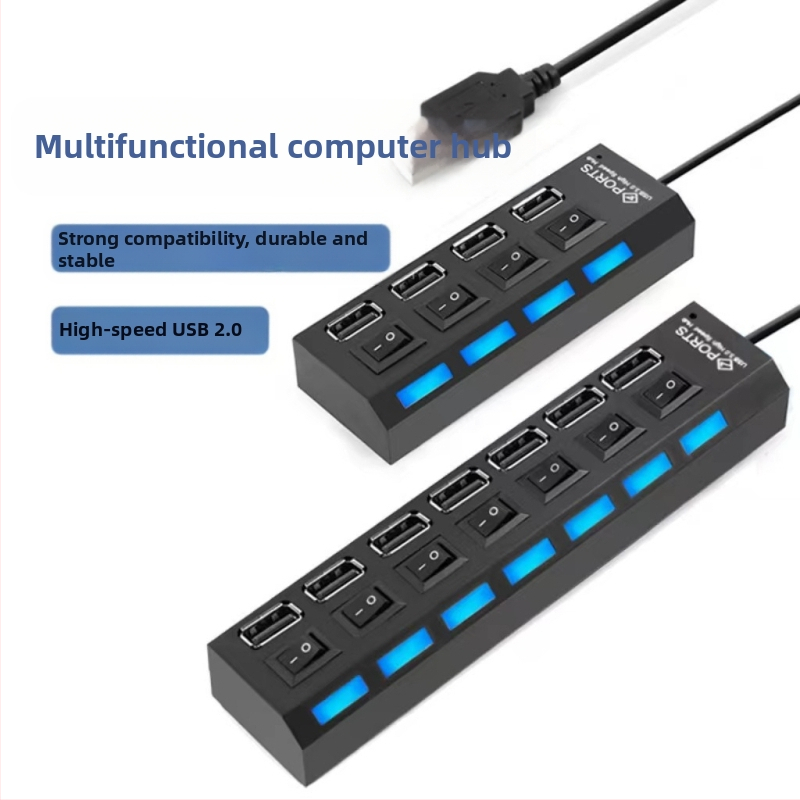 USB 2.0 hub s 4 portami, konfigurácia 1 na 4, bez externého napájania, model SCL-2l65