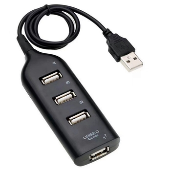 USB 2.0 hub su 4 prievystėmis, 1 į 4 plėstuvas, maitinamas per USB