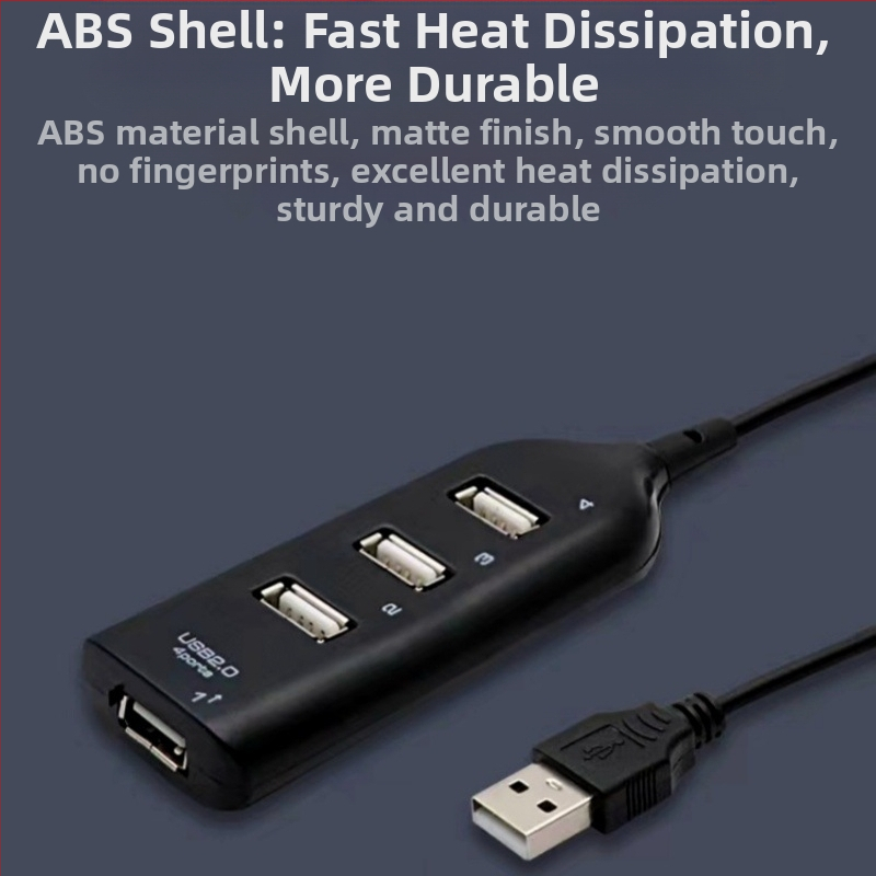 4-portový USB 2.0 hub, USB predlžovač, rozdeľovač z jedného na štyri