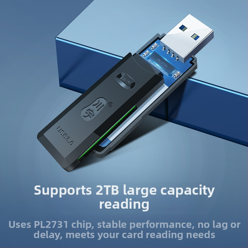 C396 USB 3.0 високоскоростен 2-в-1 четец за TF и SD карти