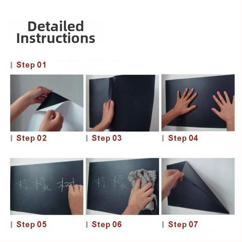 ūdensizturīga noņemama sienas uzlīme ar krīta zīmēšanas virsmai, PVC panelis, vienpusēja