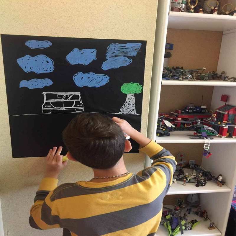 ūdensizturīga noņemama sienas uzlīme ar krīta zīmēšanas virsmai, PVC panelis, vienpusēja