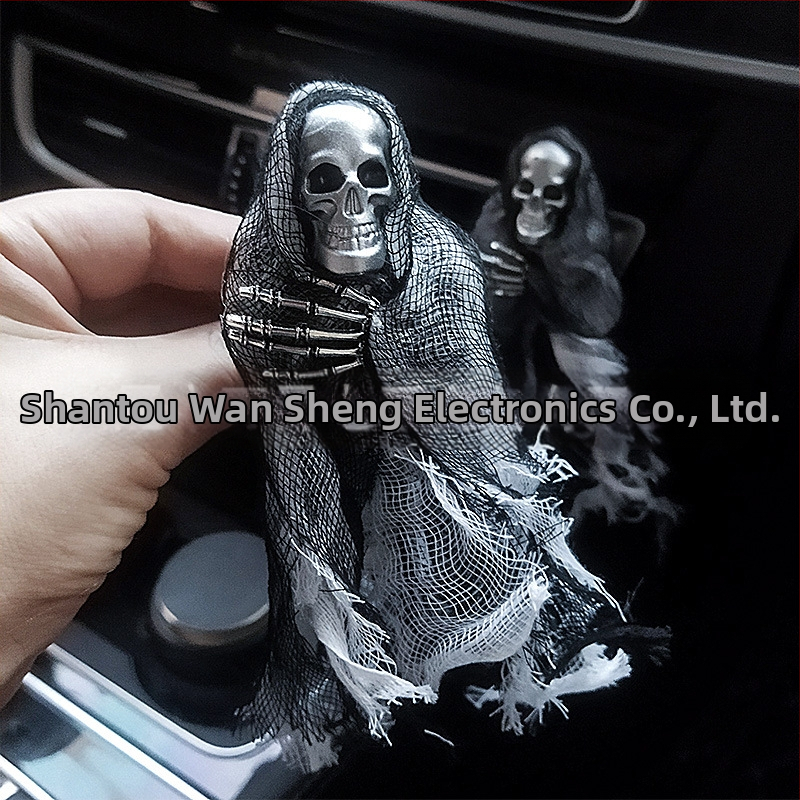 Automobilová tableta vône s motívom lebky a Halloween, klip na výduch vzduchu, kvetinová vôňa, obsah menej ako 5 ml, volatilizácia 1-15 dní