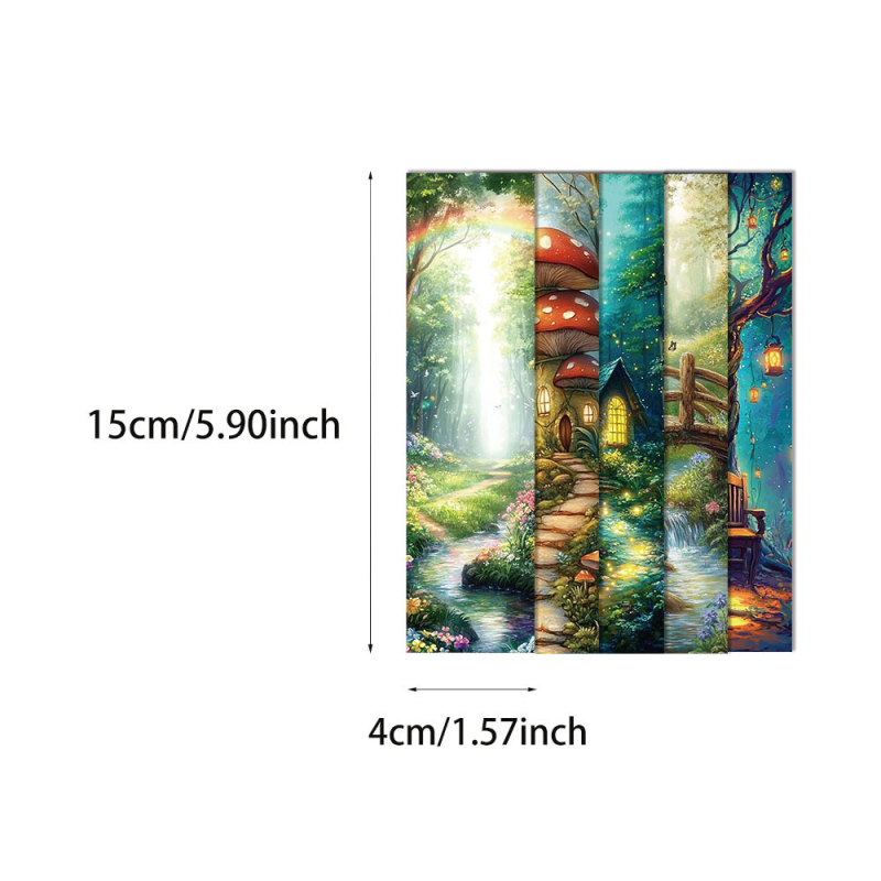 Senli 30 gab. papīra grāmatu zīmes karikatūras stilā ar tematiskām lasīšanas motīvām, uzlīmes DIY dāvanām