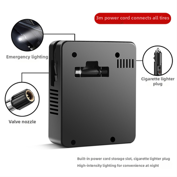 Mini riepu sūknis automobiļiem, velosipēdiem un elektrotransportam — 12V DC, ≤80W, 35 L/min, viencilindru