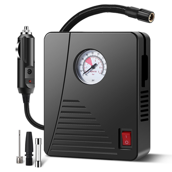 Mini riepu sūknis automobiļiem, velosipēdiem un elektrotransportam — 12V DC, ≤80W, 35 L/min, viencilindru