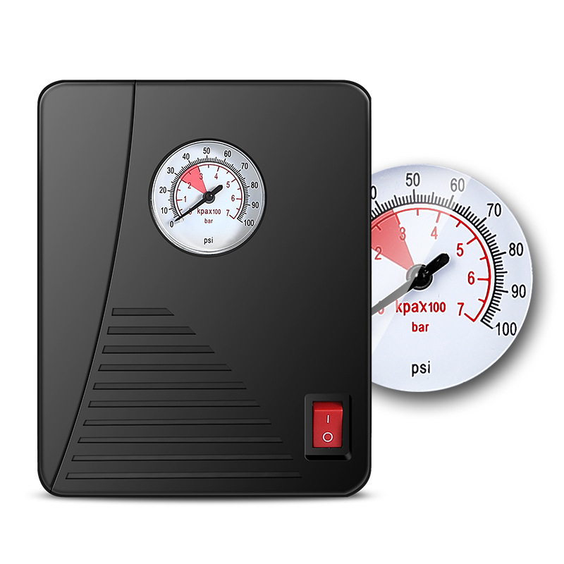 Мини помпа за надуване на гуми за автомобили, велосипеди и електрически превозни средства — 12V DC, ≤80W, 35 L/min, единичен цилиндър