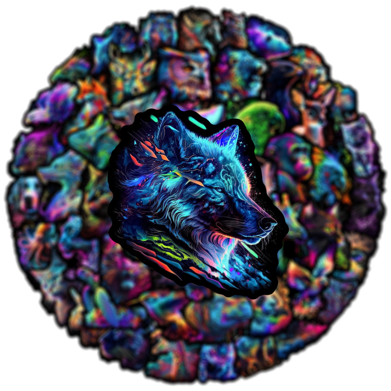 Vízálló PVC állat graffiti matricák készlet, 50 darab, poggyászra, gördeszkára és sisakra, egyedi mintákkal