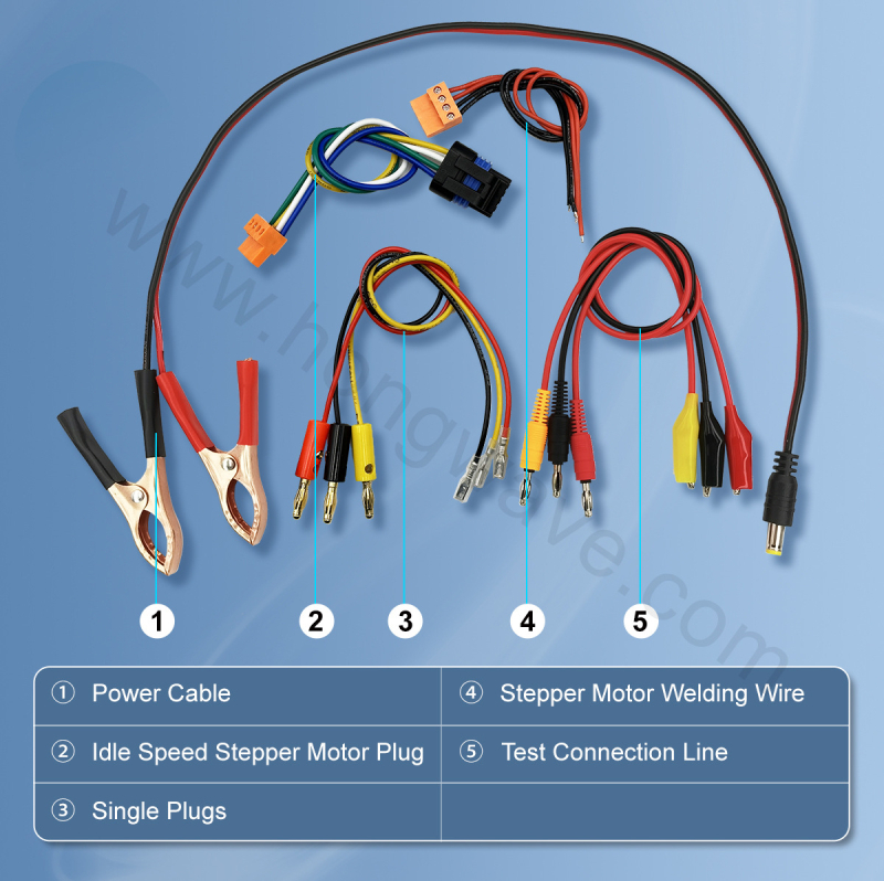 QDB-3A automobiļu diagnostikas līdzeklis aizdedzes spolei, injektora solenoīdam un tukšgaitas stepper motoram (9–24V DC, 0–55°C)