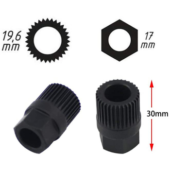 Еднопосочен инструмент за демонтаж на ремъчна шайба на генератор за Volkswagen и Audi — стоманен инструмент, 0,036 кг, NACHEE