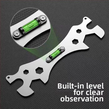 Нов многофункционален банен ключ с хоризонтално измервателно правило за ремонт на кранове E18