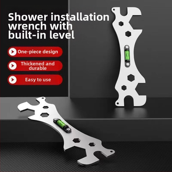 Нов многофункционален банен ключ с хоризонтално измервателно правило за ремонт на кранове E18