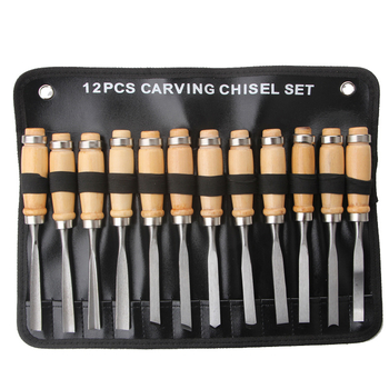 Medžio drožybos įrankių rinkinys – 12 dalių, peiliai ir kaltai drožybai, rankų darbo šaknų drožyba, medienos apdirbimo įrankių rinkinys