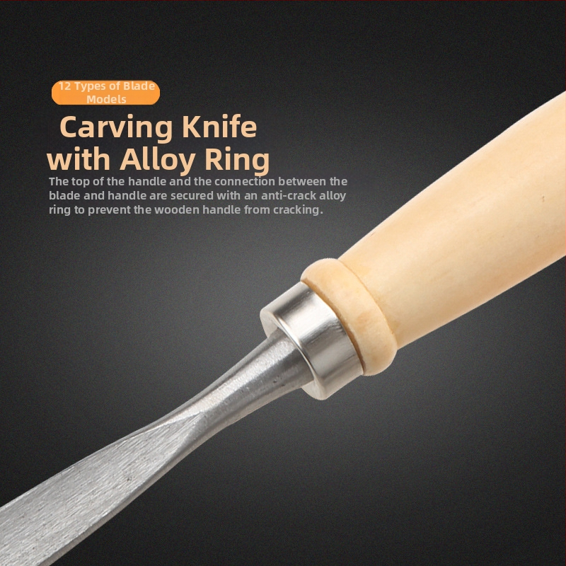 Набор инструменти за дърворезба – 12 части, ножове за резба и резци, ръчна коренова дърворезба, комплект дървообработващи инструменти