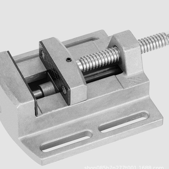 Kompakti stalinis presavimo įrankis iš aliuminio lydinio su plokščiomis žandikaulėmis, dvigubu taku tikslus fiksavimas frezavimui ir šlifavimui