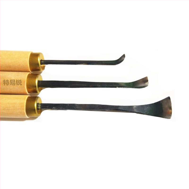 Дърворезбарски инструменти, ръчно изработен комплект за дърворезба с резци за лъжица и изработка на плочи, глава с въртяща се форма, кръгло острие