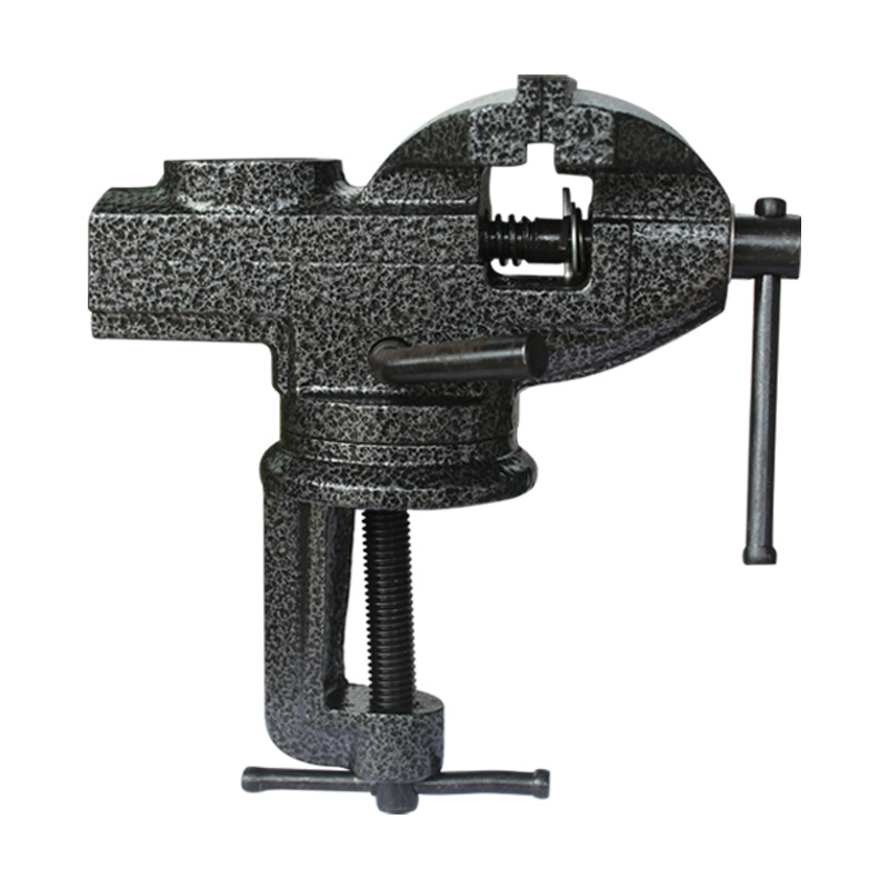 Мини тежък държач за маса с плоски челюсти и въртене на 360° (Lake Sai; 45# стомана; Тегло 1.5)