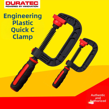 Duratec бърз зажим G/C-тип за DIY дървообработване – пластмасов, тегло 200 g, обхват 0–75