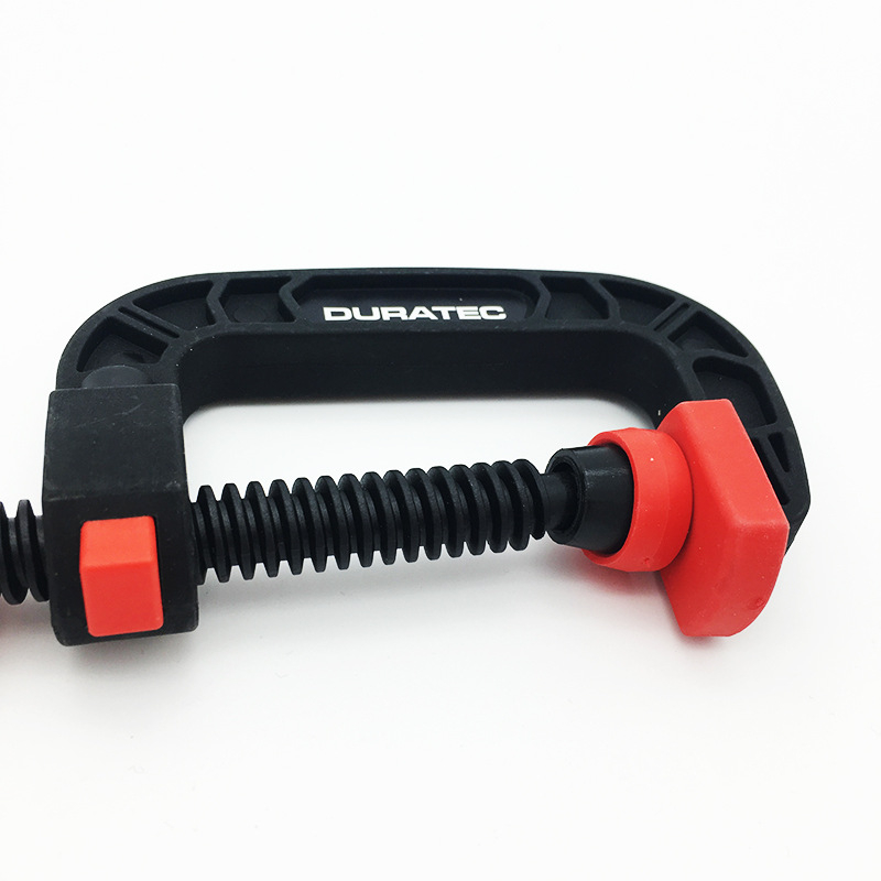 Duratec бърз зажим G/C-тип за DIY дървообработване – пластмасов, тегло 200 g, обхват 0–75