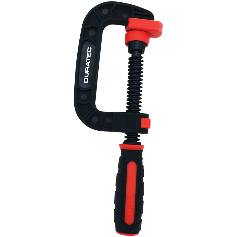 Duratec бърз зажим G/C-тип за DIY дървообработване – пластмасов, тегло 200 g, обхват 0–75