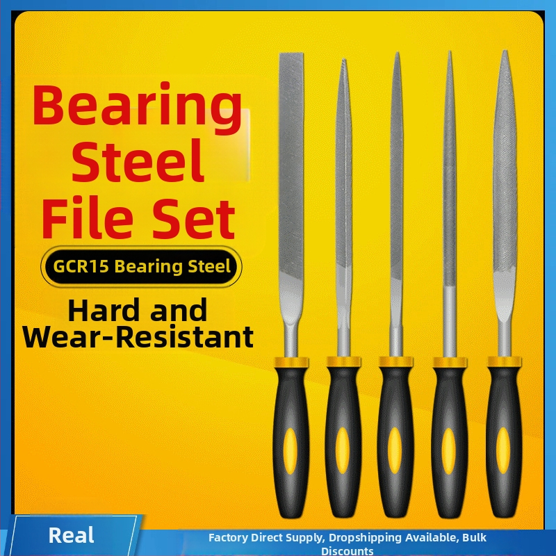 Комплект разнородни файлове, стоманени плоски файлове с двойна зъбна шарка, 10 части за дървообработване