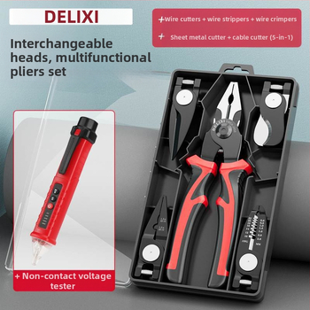 Delixi πένσες με κλείδωμα, πένσες για σύρμα, πολυλειτουργικά οικιακά εργαλεία ηλεκτρολόγου, διαγώνιες πένσες και πένσες με μυτερή μύτη, από χρωμιοβανδιού χάλυβα