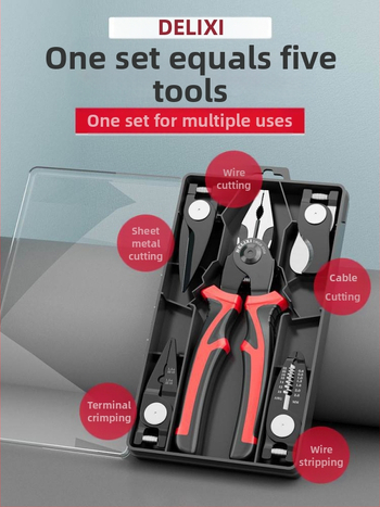 Delixi πένσες με κλείδωμα, πένσες για σύρμα, πολυλειτουργικά οικιακά εργαλεία ηλεκτρολόγου, διαγώνιες πένσες και πένσες με μυτερή μύτη, από χρωμιοβανδιού χάλυβα