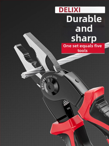 Delixi πένσες με κλείδωμα, πένσες για σύρμα, πολυλειτουργικά οικιακά εργαλεία ηλεκτρολόγου, διαγώνιες πένσες και πένσες με μυτερή μύτη, από χρωμιοβανδιού χάλυβα