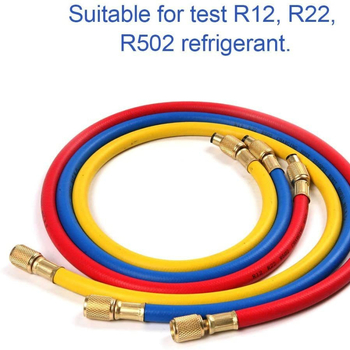 Ελαστικός σωλήνας ψυκτικού για κλιματισμό, σύνδεση 1/4 ίντσας, συμβατός με R12/R22/R502