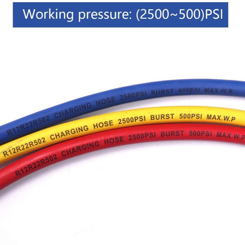 Ελαστικός σωλήνας ψυκτικού για κλιματισμό, σύνδεση 1/4 ίντσας, συμβατός με R12/R22/R502