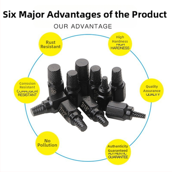 Екстрактор за счупени винтове — високоякостна стомана, тегло 0,15 кг