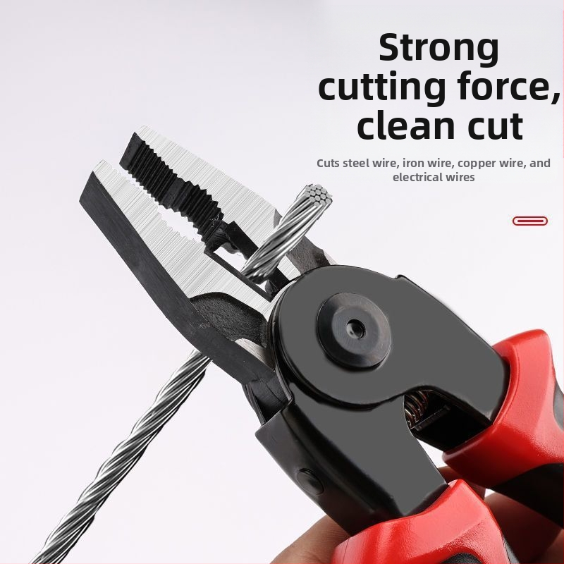 Пет в едно: набор клещи със сменяеми глави за обелване на кабели, прерязване и разкъсване, инструментална стомана, тегло 0.9