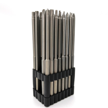 32-частен удължен комплект битове за електрическа бормашина и винтоверт, включва шестограмен, кръстовиден и плоски битове