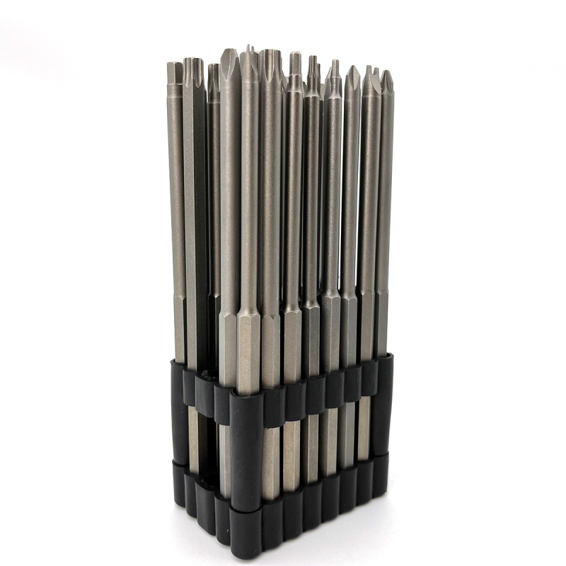 32-частен удължен комплект битове за електрическа бормашина и винтоверт, включва шестограмен, кръстовиден и плоски битове