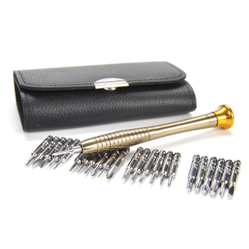 Комплект отверки, 25 части, Cr_V хром-ванадий стомана, модел 2518, нермагнитен, за ремонт на мобилни телефони, лаптопи и очила