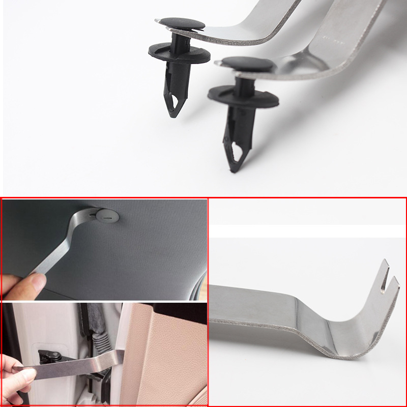 Неръждаема стомана – инструмент за разглобяване на автомобилно аудио и панели на врати (набор от 6 части) – Horn nailer, дължина 240 мм, диаметър 21 мм, експлозионна защита