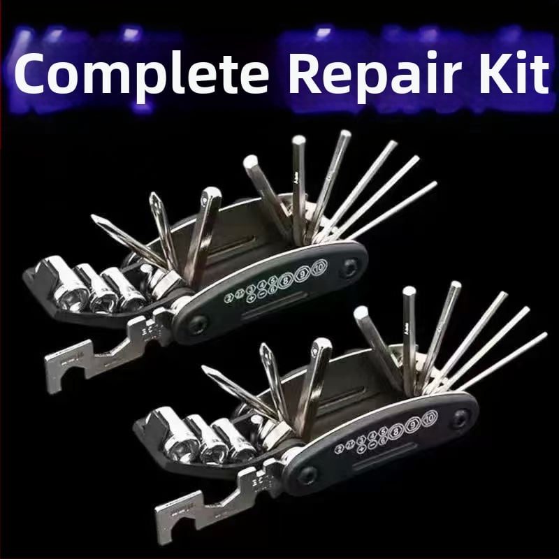 Dviračio remonto rinkinys su padangų taisymo įrankiais, kombinuotas paketas, Joy prekės ženklas, pritaikymas: Taip, medžiaga: Kita