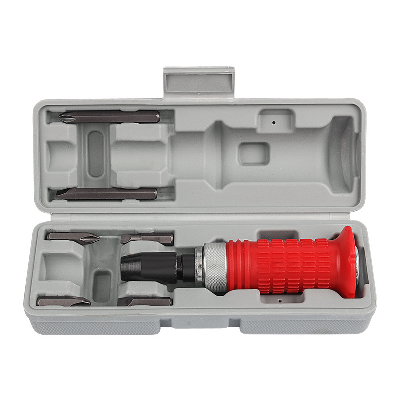 7 dalių smūginis atsuktuvų rinkinys, daugiafunkcis auto remonto darbams, chromo-vanadžio plienas, PH3 PH4 antgaliai, metrinis standartas