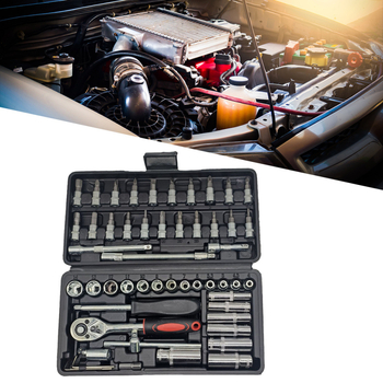Σετ εργαλείων επισκευής αυτοκινήτων 53 τεμάχια: σετ γαντζωτών με ροπή και κλειδί ροπής, πολυλειτουργική εργαλειοθήκη