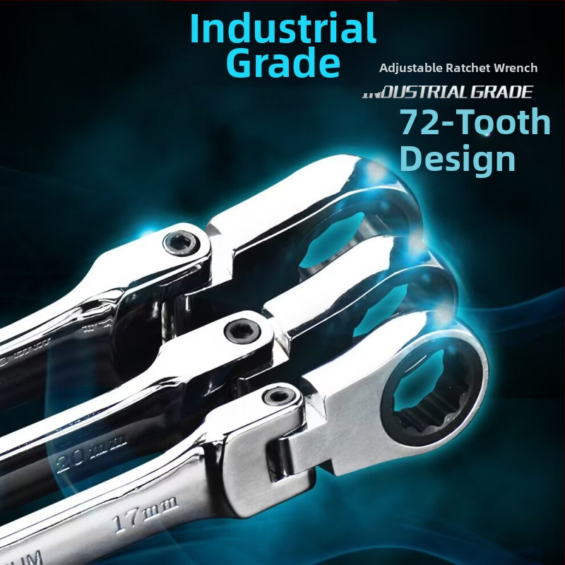 Ключ с въртяща глава, 72 зъба, двупосочен, вътрешен шестостенов привод