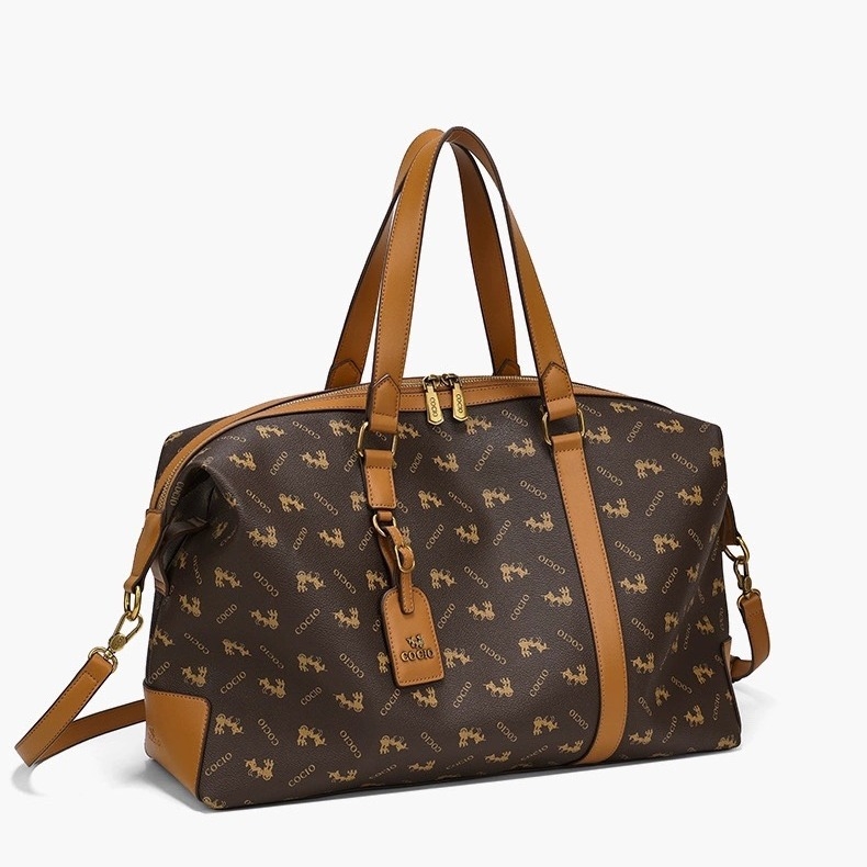 COCIO utazó- és tornazsák – PVC, kopásálló, betűk mintázat, uniszex