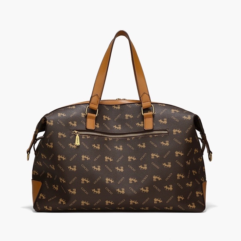 COCIO utazó- és tornazsák – PVC, kopásálló, betűk mintázat, uniszex