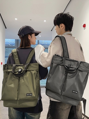 Τσάντα πλάτης unisex από νάιλον, street fashion, 20–35L, αναπνέουσα και επεκτάσιμη, με καμπυλωτό ιμάντα ώμου