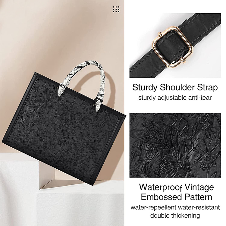 Geantă Tote din Oxford, cu fermoar, căptușeală din nailon, formă orizontal pătrată, buzunar exterior deschis.