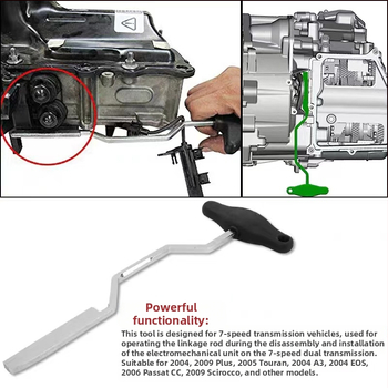 Εργαλείο ευθυγράμμισης σώματος βαλβίδας DSG 7 ταχυτήτων για ηλεκτρομηχανική μονάδα ελέγχου κατά τη διάλυση (για Volkswagen και Audi, χάλυβας άνθρακα, βάρος 1,1 kg)