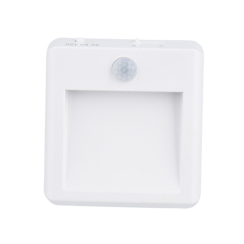 Dugaszolható PIR éjjeli lámpa, szemvédő LED-del, 110–230V, érzékelési tartomány 5–8 m, 0,8W, NL001, PC ház