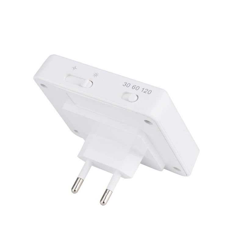 Dugaszolható PIR éjjeli lámpa, szemvédő LED-del, 110–230V, érzékelési tartomány 5–8 m, 0,8W, NL001, PC ház