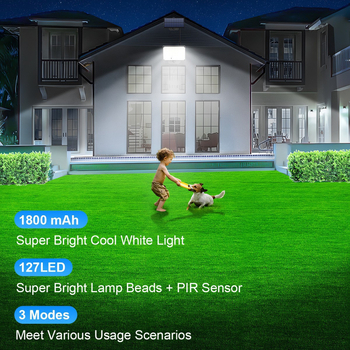 Ηλιακής τροφοδοτούμενη λάμπα τοίχου και κήπου με διαχωρισμένο σχέδιο, IP65, 2W, 3,7V, μοντέλο T-127