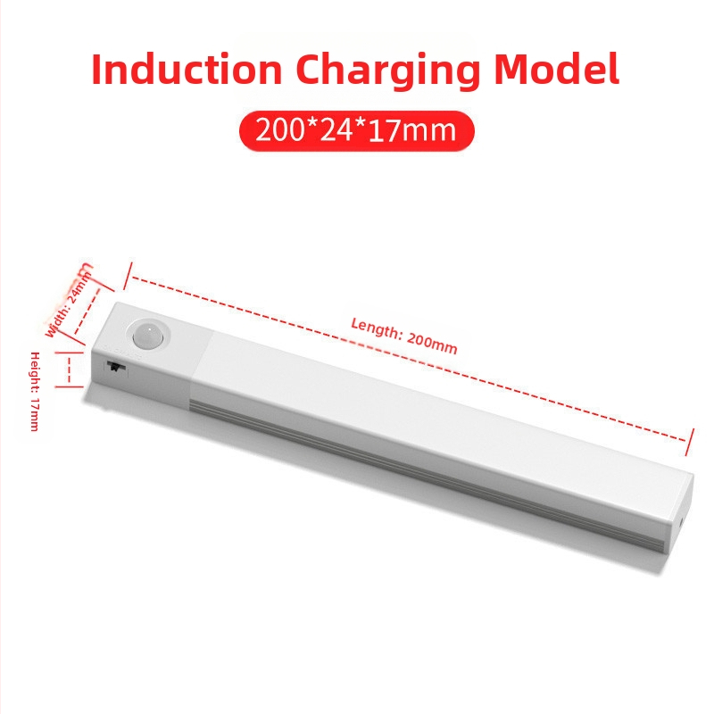 LED интелигентна сензорна нощна лампа, модел RY-200, за вътрешно ползване в спалня и гардероб, светлинна лента за атмосфера и аварийно осветление