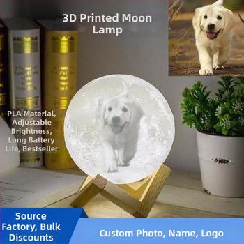 Φωτιστικό νυχτερινού φωτός σε σχήμα πλανήτη με PLA σώμα, ενσωματωμένη μπαταρία, αφής διακόπτης